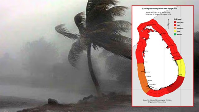 Red advisory narrows to Matara–Pottuvil but is extended to Monday morning