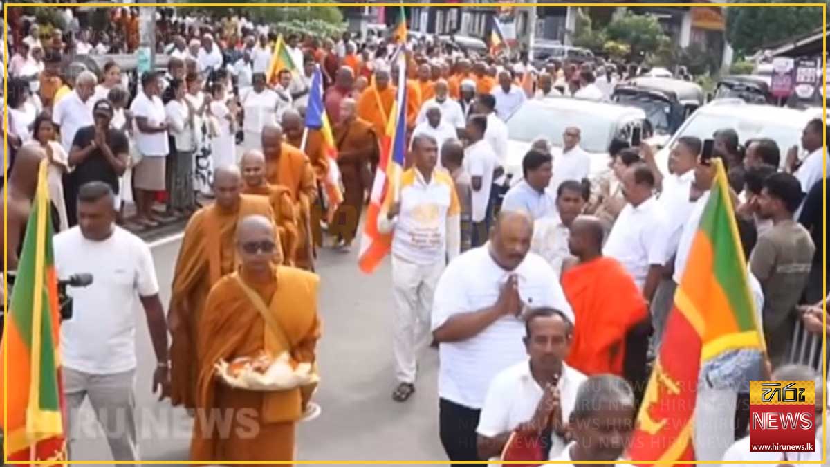 The Gnanasara freedom march reaches Colombo on its sixth day — and police describe it as an opposition march