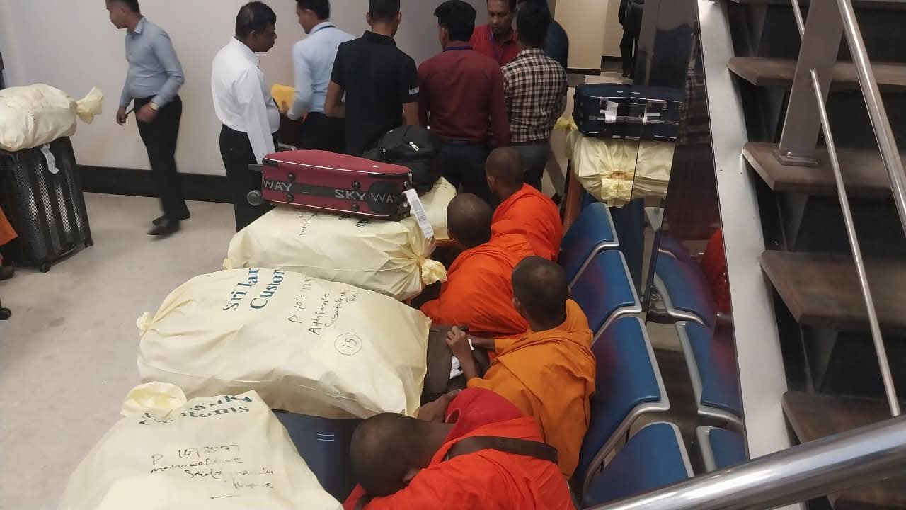 22 Buddhist Monks Arrested at BIA in Largest Airport Drug Bust in Sri Lankan History