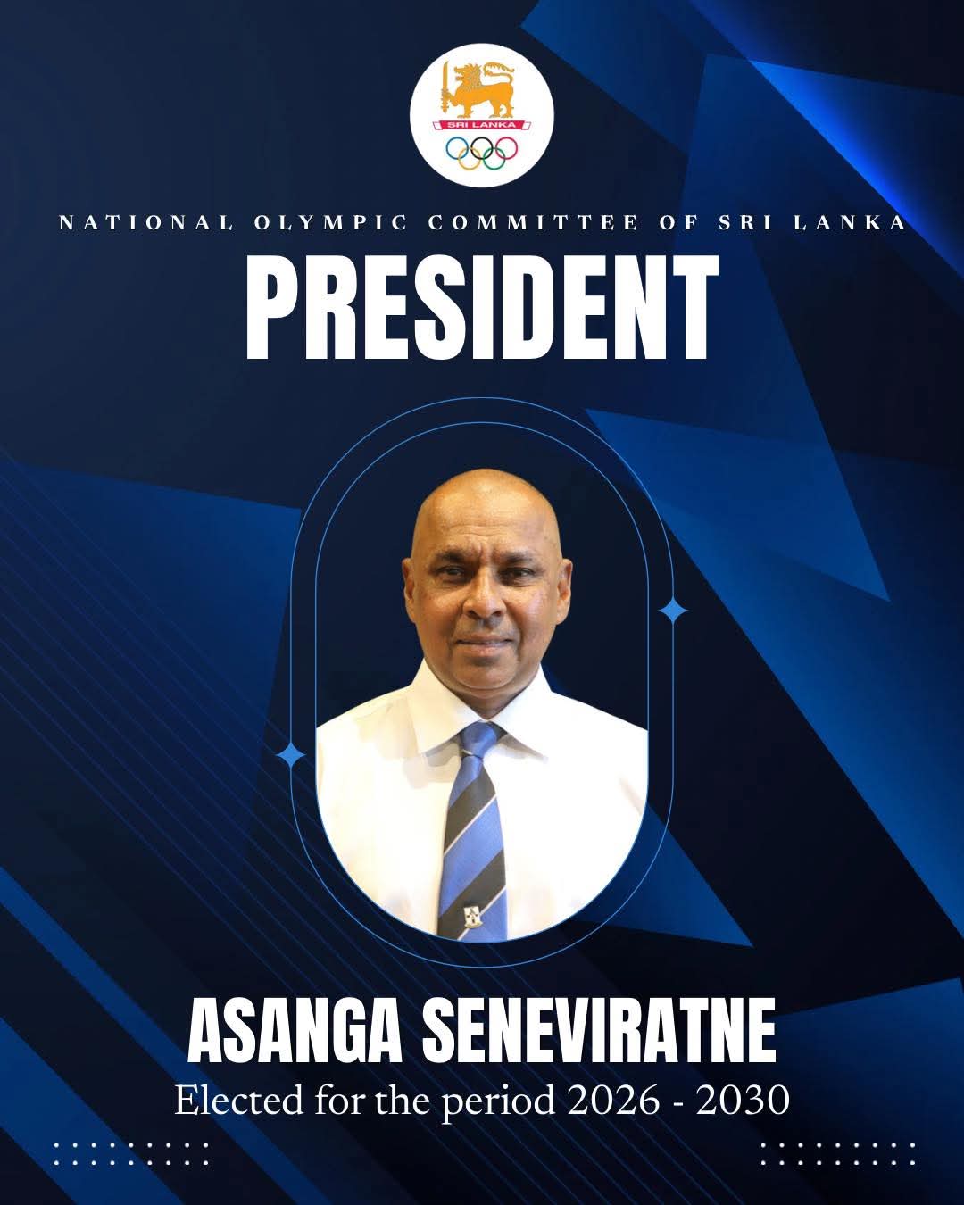 Asanga Seneviratne Elected National Olympic Committee President