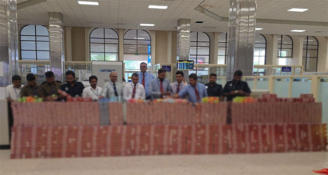 BIA Customs Seize Rs. 38.67 Million in Smuggled Cigarettes from Dubai