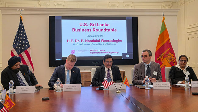 CBSL Governor Courts Investors in Washington; US-SL Commercial Group Soft-Launched