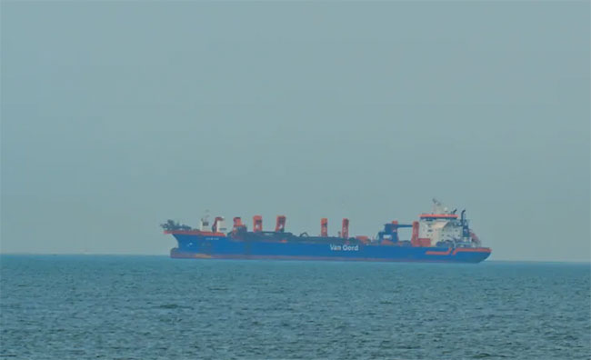 French cargo ship CMA San Antonio struck by projectile in Strait of Hormuz