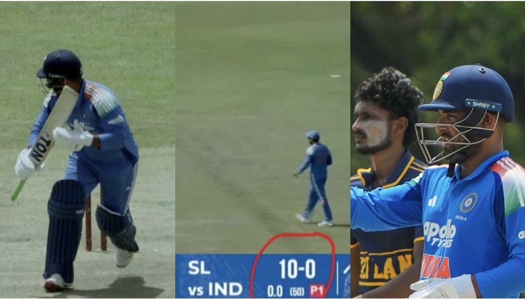 India A penalised 10 runs for protected-area infringement vs Sri Lanka A