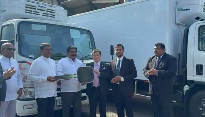 Japan donates six refrigerated trucks under Rs. 1.25 million USD grant for fisheries cold chain