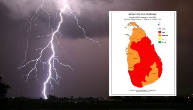 Met. Dept. issues severe-lightning warning for May 3 across multiple provinces