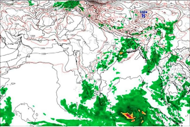 Low-pressure area near Sri Lanka triggers 100mm+ rain alert across five provinces