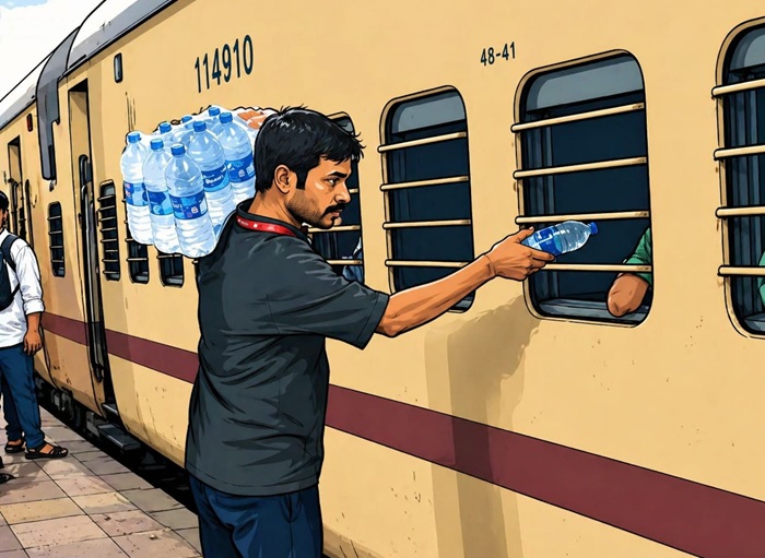 Train Canteen Vendor Fined Rs. 100,000 for Selling Water Above MRP