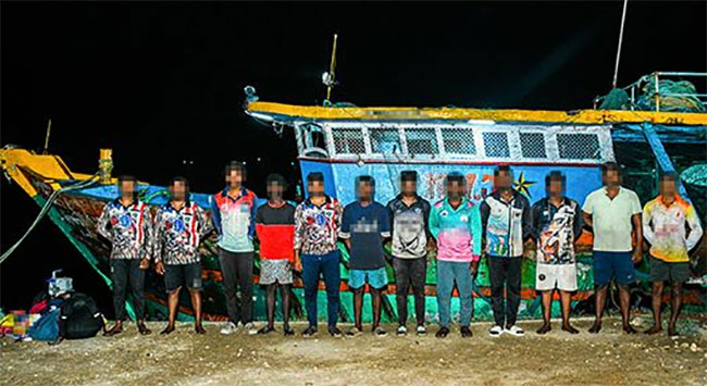 Navy Arrests 12 Indian Fishermen for Poaching Off Jaffna Coast