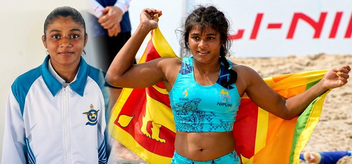 Air Force Wrestler Nipuni Wasana Wins Sri Lanka's First Gold at 6th Asian Beach Games