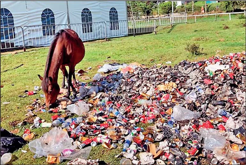 Nuwara Eliya city centre buried in uncollected waste after April season