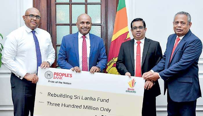 People's Bank Donates Rs. 300 Million to Rebuilding Sri Lanka Fund for Cyclone Ditwah Housing