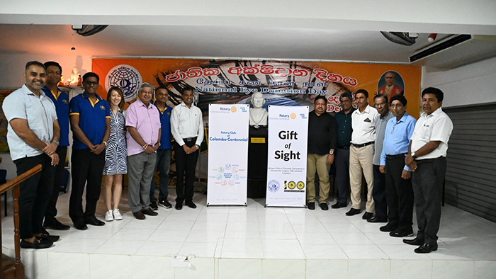 Rotary Club of Colombo Centennial donates 100 intraocular lenses for free eye surgeries