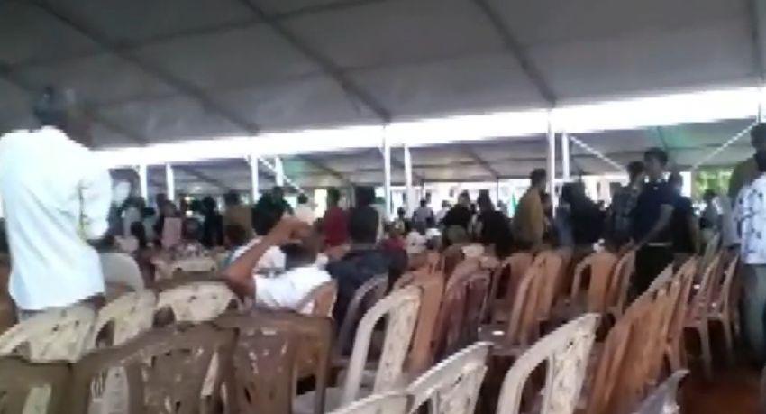 SJB May Day rally in disarray: crowd walks out on Premadasa, journalists barred