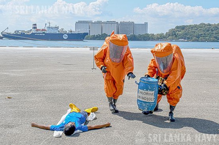 Navy Holds Chemical Emergency Exercise at Trincomalee Harbour