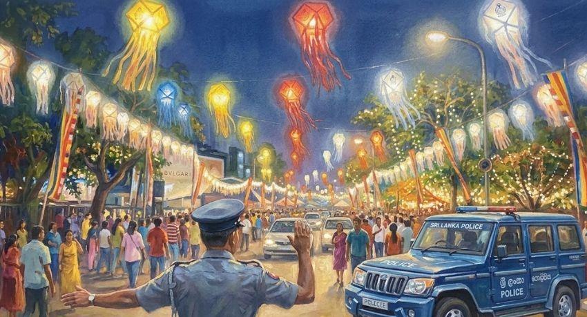 Police roll out Colombo traffic plan for Vesak: road closures and one-way zones